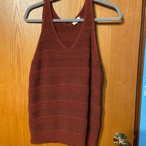 a.n.a Maroon Knitted Tank Top